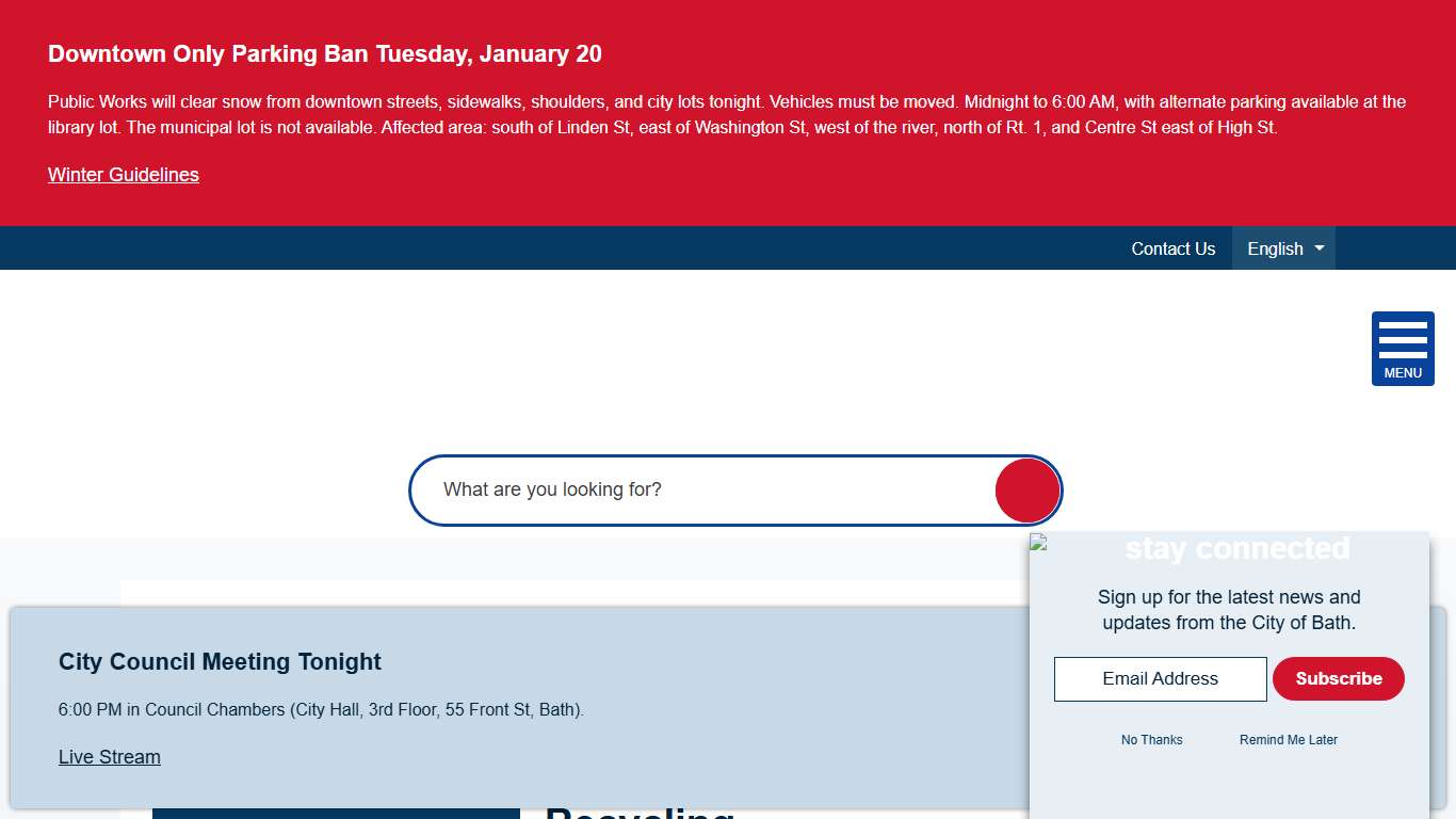 Recycling | City of Bath, Maine