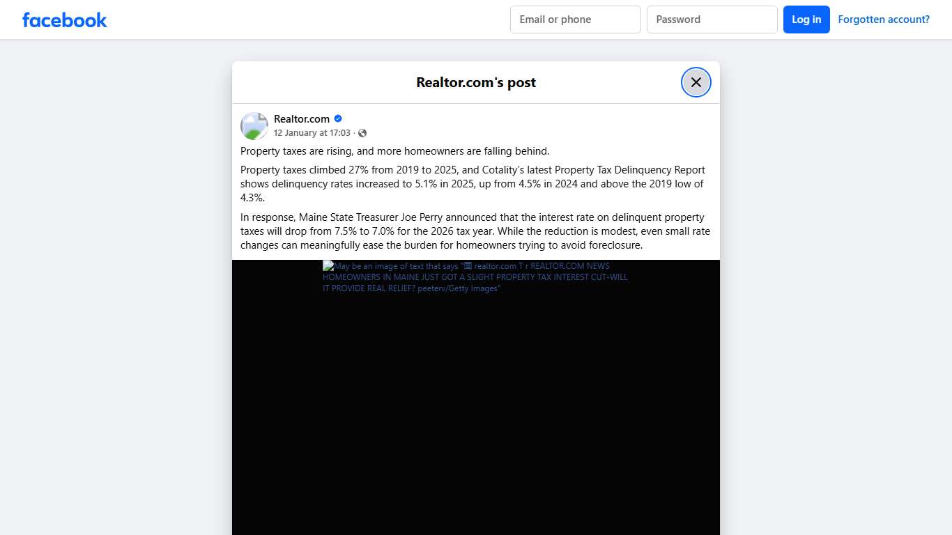 Realtor.com - Property taxes are rising, and more... | Facebook